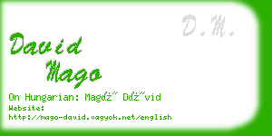 david mago business card